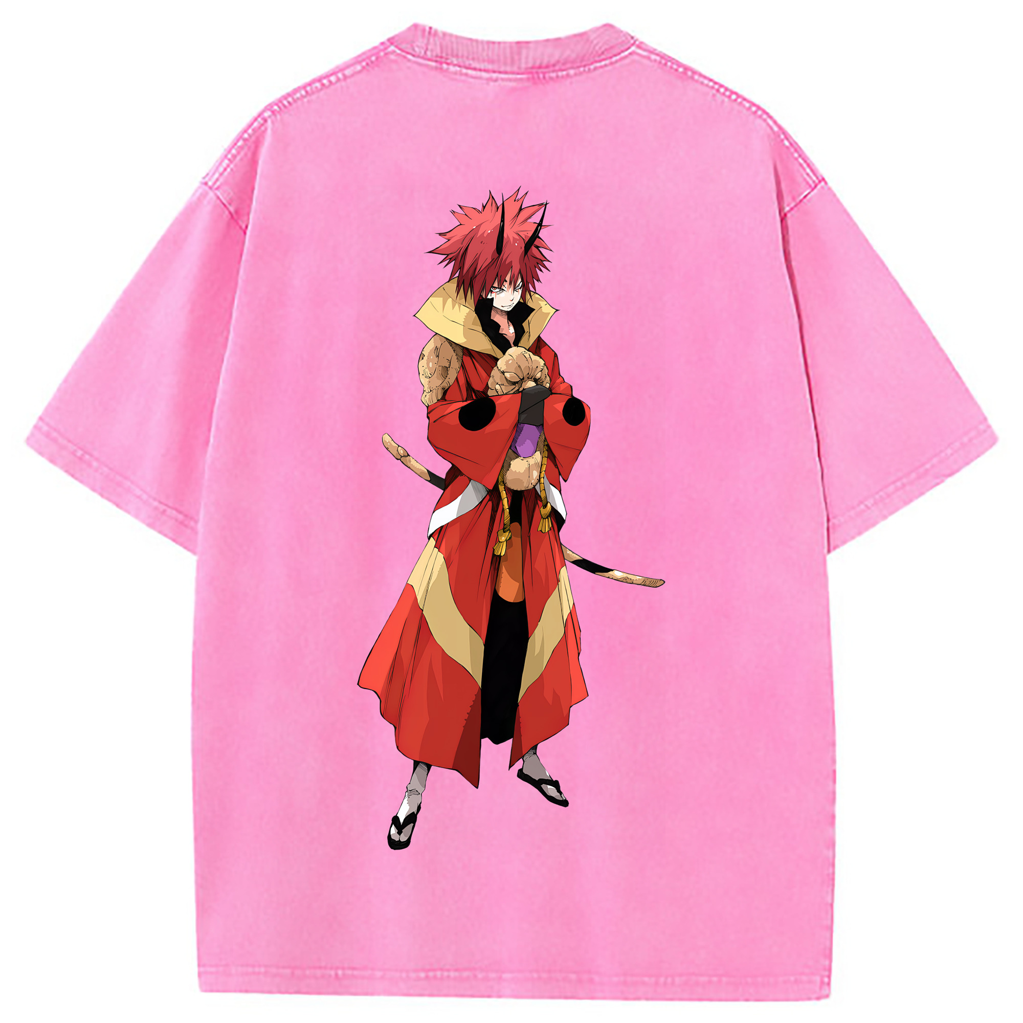（画像用） 転スラ Regarding Reincarnated to Slime 綿100% ヴィンテージ風 半袖Tシャツ（背面プリント）